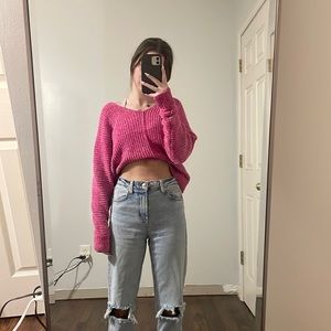 Pink rose small sweater